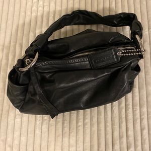 Vintage Coach handbag, soft black leather